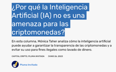 ¿Por qué la Inteligencia Artificial (IA) no es una amenaza para las criptomonedas? Criptoconexión, 26 de Junio de 2023
